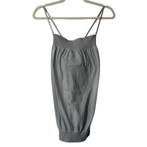 Athleta Light Gray Knit Top With Adjustable Straps And Built In Bra